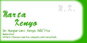 marta kenyo business card